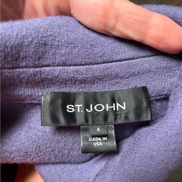 St. John Purple Blazer with Ruched Design - Picture 3 of 5